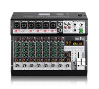 XTUGA 8M 8 Channel Audio Mixer for Podcasting, Recording, Performances, DJ Sound Board Mixing Console with 99 DSP Effects, 48V Phantom Power, Bluetooth