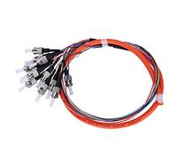 XTUJGJKV 12 - Multimode Fiber Pigtail Cable, ST/UPC - MM - 0.9 Bundle Pigtail, 1m Length with Ceramic for Fiber Optic Networks and Communication Systems