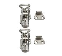 XTUJGJKV 2 Pcs Boat Anti Rattle Latch, Marine Hold Down Clamp Fastener, Lockable 304 Stainless Steel Hatch Locker Latch with Telescopic 66mm to 75mm Adjustment for Yacht Door and Boat