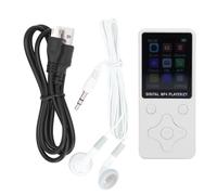 XTUJGJKV MP3 MP4 Player with Earphones, Bluetooth 5.0 Music Player, 64GB HiFi Lossless Sound, 1.8 Inch Color Screen, 180mAh Rechargeable Battery for Sports Running Travel (White)