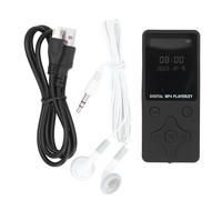 XTUJGJKV MP3 MP4 Player with Earphones, Bluetooth 5.0 Music Player, 64GB HiFi Lossless Sound, 1.8 Inch Color Screen, 180mAh Rechargeable Battery for Sports Running Travel (Black)