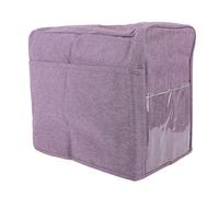 XTUJGJKV Sewing Machine Dust Cover, 3 Layer Foldable Polyester Protective Cover with Pockets for Most Standard Sewing Machines, Water and Scratch Proof (Purple)
