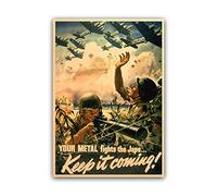 xtvin Your Metal Fights The Japs Keep it Coming WWII American War Propaganda Poster