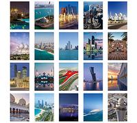 xtvinvm Abu Dhabi United Arab Emirates Travel Postcards from Around the World Vintage Postcard Pack for Mailing Business Christmas Holiday Birthday Postcards with Mailing Side Set of 20