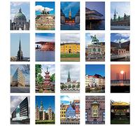 xtvinvm Copenhagen Denmark Travel Postcards from Around the World Vintage Postcard Pack for Mailing Business Christmas Holiday Birthday Postcards with Mailing Side Set of 20