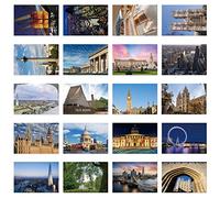 xtvinvm London United Kingdom UK Travel Postcards from Around the World Vintage Postcard Pack for Mailing Business Christmas Holiday Birthday Postcards with Mailing Side Set of 20