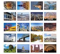 xtvinvm Montreal Canada Travel Postcards from Around the World Vintage Postcard Pack for Mailing Business Christmas Holiday Birthday Postcards with Mailing Side Set of 20