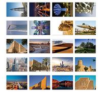 xtvinvm Riyadh Saudi Arabia Travel Postcards from Around the World Vintage Postcard Pack for Mailing Business Christmas Holiday Birthday Postcards with Mailing Side Set of 20