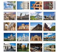 xtvinvm Spain Madrid Europe Travel Postcards from Around the World Vintage Postcard Pack for Mailing Business Christmas Holiday Birthday Postcards with Mailing Side Set of 20
