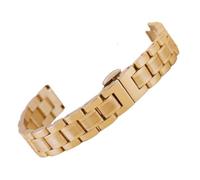 XTVKFWJAB 14 15 16 17 18mm Women Stainless Steel Watch Strap Ladies Watchband Rose Gold Metal Belt Accessories Compatible With Casio Fossil Swarovski(Gold,17mm)