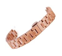 XTVKFWJAB 14 15 16 17 18mm Women Stainless Steel Watch Strap Ladies Watchband Rose Gold Metal Belt Accessories Compatible With Casio Fossil Swarovski(Rose gold,18mm)