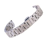 XTVKFWJAB 14 15 16 17 18mm Women Stainless Steel Watch Strap Ladies Watchband Rose Gold Metal Belt Accessories Compatible With Casio Fossil Swarovski(Steel color,18mm)