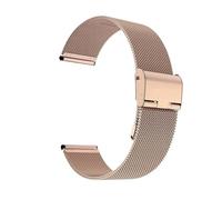 XTVKFWJAB 14/16/18/20/22/22mm Milanese Loop Strap Universal Mesh Stainless Steel Metal Quick Release Smart Watch Band Men Women Bracelet(Rose gold,18mm)