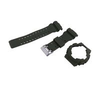 XTVKFWJAB 16mm Resin Watch Strap And Case Compatible Compatible With Casio GA-100/110/120/140 GLS-100 GAX-100 GD-100/110 Men's Women Rubber Wristband(Military green)