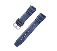 XTVKFWJAB 18mm Watch Strap Compatible With Casio AQ-S810W/S800W SGW-300H/400H AE-1000W/1200 W-S200H W-735H Men Women Colorful PU Wrist Band Bracelet(Royal blue)