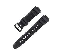 XTVKFWJAB 18mm Watch Strap Compatible With Casio AQ-S810W/S800W SGW-300H/400H AE-1000W/1200 W-S200H W-735H Men Women Colorful PU Wrist Band Bracelet(Black 02)