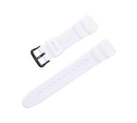 XTVKFWJAB 18mm Watch Strap Compatible With Casio AQ-S810W/S800W SGW-300H/400H AE-1000W/1200 W-S200H W-735H Men Women Colorful PU Wrist Band Bracelet(White 02)
