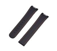 XTVKFWJAB 19 Mm 20 Horlogeband Voor Compatible With Omega Seamaster AQUA TERRA AT150 Ultra Light 8900 Siliconenrubber Premium Inzetgesp(Black orange-No)