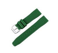 XTVKFWJAB 20mm 21mm 22mm Silicone Strap Compatible With IWC PILOT Rubber Watch Band Quick Release Universal Waterproof Wristband Sport Soft Bracelet(Green,21mm)