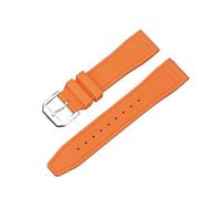 XTVKFWJAB 20mm 21mm 22mm Silicone Strap Compatible With IWC PILOT Rubber Watch Band Quick Release Universal Waterproof Wristband Sport Soft Bracelet(Orange,20mm)