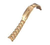 XTVKFWJAB 20mm 21mm Compatible With Rolex Daytona Oyster Perpetual Submariner Seiko NH35 Watch Strap Wrist Bracelet Solid Stainless Teel Watchband(Rose gold,21mm-no logo)