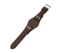XTVKFWJAB 20mm 22mm Leather Strap Compatible With Fossil CH2564 CH2565 CH2891 CH3051 FS4813 ME3102 AM4535 AM4486 AM4532 Men Rivet Watch Band(Brown silver buckle,20mm)