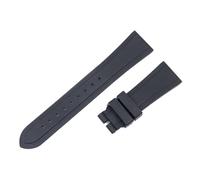 XTVKFWJAB 22mm Watch Band Soft Rubber Silicone Wrsitband Compatible With Tudor Strap Black Bay GMT Pelagos Flat End Deployment Clasp Universal Belt(Black,22MM_SILVER BUCKLE)