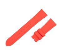 XTVKFWJAB 22mm Watch Band Soft Rubber Silicone Wrsitband Compatible With Tudor Strap Black Bay GMT Pelagos Flat End Deployment Clasp Universal Belt(Red,22MM_GOLD BUCKLE)