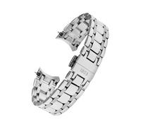 XTVKFWJAB 316L Stainless Steel Watchband 18mm Silver Logo Solid Curved End Bracelet Compatible With Tissot T-Classic Couturie T035 Watch