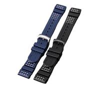 XTVKFWJAB Blue Black Silicone Rubber Watchband 20mm 22mm Soft Waterproof Resin Metal Clasp Strap Compatible With RX Deepsea Seiko Watch(Black,20MM_SILVER CLASP)