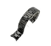 XTVKFWJAB Compatible With Armani Ar1451/1452/1400/1410/1421/1440 22 24mm Business Personality Gloss Ceramic Black Allergy Security Watchbands(AR1400-Steel)