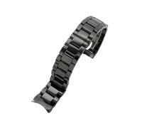 XTVKFWJAB Compatible With Armani Ar1451/1452/1400/1410/1421/1440 22 24mm Business Personality Gloss Ceramic Black Allergy Security Watchbands(AR1440)