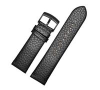 XTVKFWJAB Compatible With Armani Leather Watch Band Ar2461 2462 2460 5989 5987 Cowhide Bracelet 24mm Men(Black-Black)