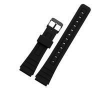 XTVKFWJAB Compatible With Casio AE-1200WH, 1000W, 1300WH, W-216H, F-108WH, SGW500 Men's And Women's Silicone Strap Watchband Bracelet 18mm(Black -Black)