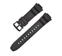 XTVKFWJAB Compatible With Casio MCW-100H/W-S220 H/Hdds100 Convex Interface Men Women Soft Multi-Color Sports Resin Silicone Watch Strap Watchbands(Black-Black-K5)