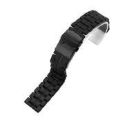 XTVKFWJAB Compatible With Luminox 3051 3050 Carbon Fiber Watch Straps Plastic-steel Diving Strap Chains 23mm(Black-Black)