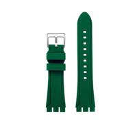 XTVKFWJAB Compatible With Swatch YVS496/495 YVS400 YVS401 Series Resin Silicone Watch Strap 19mm 21mm Waterproof Suitable Black/Blue(Green SK,19mm)