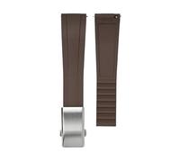 XTVKFWJAB CTS Watch Band Compatible With Rolex Water Ghost Compatible With Omega Liquid Silicone Strap 20 22mm Cut To Size Fast Release Adjustable Universal Ban(Brown-silver,20mm)
