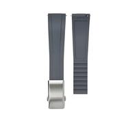 XTVKFWJAB CTS Watch Band Compatible With Rolex Water Ghost Compatible With Omega Liquid Silicone Strap 20 22mm Cut To Size Fast Release Adjustable Universal Ban(Grey-silver,20mm)