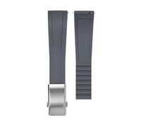 XTVKFWJAB CTS Watch Band Compatible With Rolex Water Ghost Compatible With Omega Liquid Silicone Strap 20 22mm Cut To Size Fast Release Adjustable Universal Ban(Grey-silver,20mm)