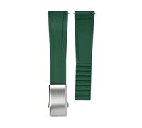 XTVKFWJAB CTS Watch Band Compatible With Rolex Water Ghost Compatible With Omega Liquid Silicone Strap 20 22mm Cut To Size Fast Release Adjustable Universal Ban(Dark green-silver,20mm)