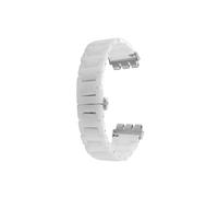 XTVKFWJAB Double Convex Ceramic Wristband Compatible With Swatch Watch Three Eye YVS420 YVS454 451 Strap 21mm Bracelet(4102 white silver)