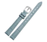 XTVKFWJAB First Layer Calfskin Strap Compatible With Female Small Wrist Watchband Cow Leather Multicolor Bands 10mm 12mm 14mm Bracelet(Sky blue,12mm RG clasp)
