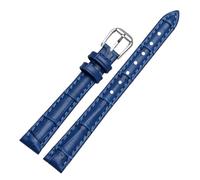 XTVKFWJAB First Layer Calfskin Strap Compatible With Female Small Wrist Watchband Cow Leather Multicolor Bands 10mm 12mm 14mm Bracelet(Blue,14mm RG clasp)