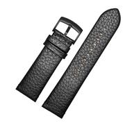 XTVKFWJAB Leather Watch Band Compatible With Armani Ar2461 2462 2460 5989 5987 Soft And Comfortable Strap Accessories 24mm Men Wristband(Black-Black)
