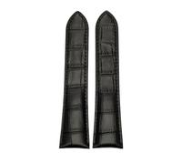 XTVKFWJAB Leather Watchband 18 20 23 24 25mm Brown Black Durable Calfskin Strap Compatible With CartieR Solo Calibre Watch(Black,20MM_ROSEGOLD CLASP)