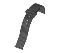 XTVKFWJAB Mesh Milanese Watch Bracelet Compatible With Omega 007 Compatible With Seamaster 300 Stainless Steel With Folding Clasp Compatible With IWC Men Belt(Black,22mm)
