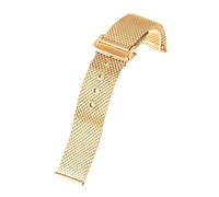 XTVKFWJAB Mesh Milanese Watch Bracelet Compatible With Omega 007 Compatible With Seamaster 300 Stainless Steel With Folding Clasp Compatible With IWC Men Belt(Gold,22mm)