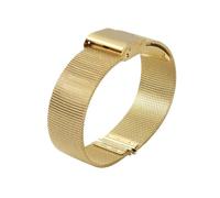 XTVKFWJAB Multiple Size Mesh Band Thin Model Milanese Watchband 8mm-24mm Silver Black Gold Rose-gold Bracelet Compatible With Smart Watch(Gold,22mm)
