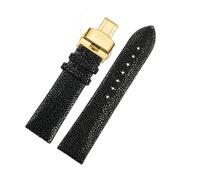 XTVKFWJAB Pearl Fish Strap Is Applicable Compatible With Huawei TISSOT Omega Mido Men's And Women's Devil Watchband Accessories 20mm 22mm 16mm(Black G,22mm)